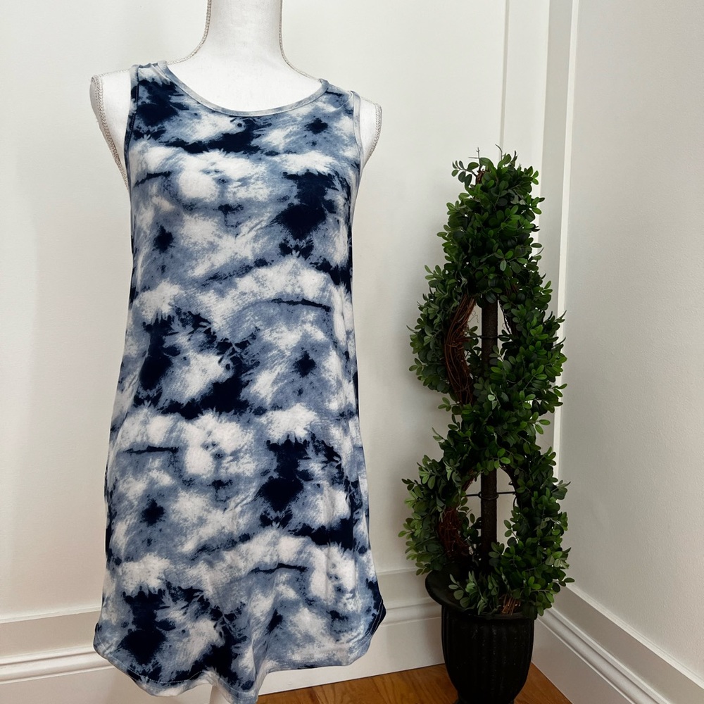 Large tie dye blue super soft dress